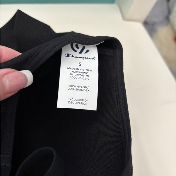 Champion Black Sports Bra with Racerback Design NWOT - Picture 3 of 3